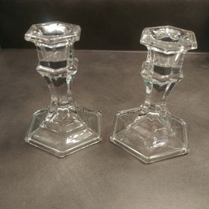 Glass Candlestick Holders